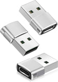 Basesailor USB to USB C Adapter,USBC Female to USB A Male Adapter,Type C Converter Charger for iPhone 17 Pro Max,16 15,Apple Watch iWatch S11 S10 SE,AirPods 3,iPad mini Air,Samsung Galaxy S25,Gray