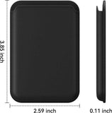 Stronger Magnetic RFID Leather Mag-Safe Card Holder for iPhone 16 Series, Mag-Safe Accessories Stick on Series of iPhone 17/16/15/14/13/12 and Pro/Promax, Black