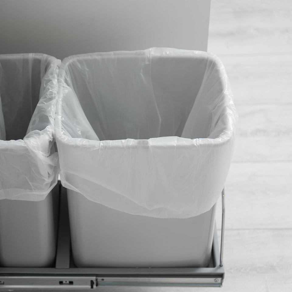Small Trash Bags 4 Gallon - 105 Count 4 Gallon Trash Bag, Unscented Small Garbage Bags Bathroom Trash Bags, White 4 Gal Small Trash Can Liners