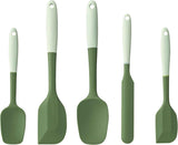 Silicone Spatula Set, 5 Piece Food Grade Rubber Spatulas for Baking, Cooking, and Mixing High Heat Resistant Non Stick Dishwasher Safe BPA-Free (Multicolor)