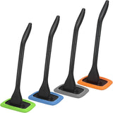 Windshield Cleaning Tool with 4 Washable and Reusable Microfiber Pads and Extendable Handle for Auto Glass Wiper