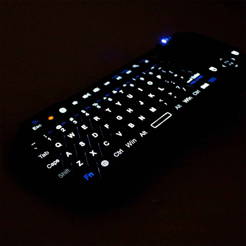 Fosmon Mini Bluetooth Keyboard (QWERTY Keypad), Wireless Portable with Touchpad, Compatible with Apple TV, Amazon Fire Stick, PS4, PS4 Pro, PS5, HTPC/IPTV, VR Glasses, Smartphones