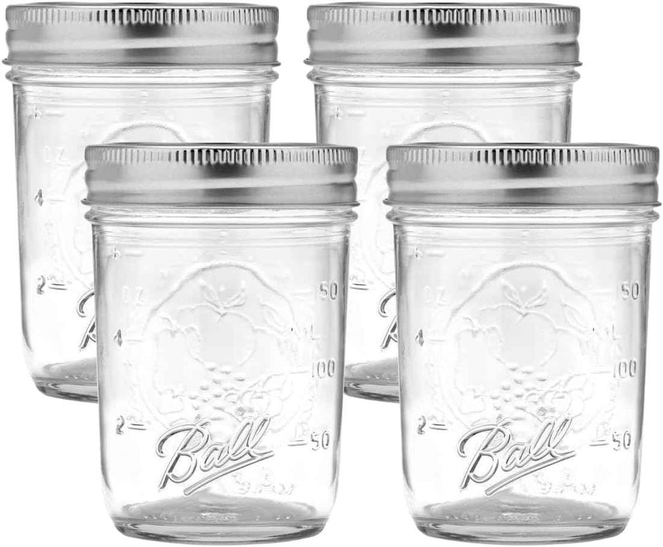 Ball Wide Mouth Glass Mason Jars with Lids and Bands, Used for Canning, Pickling, Juice, Jam, Jelly, Quart Size 32 Ounce (Pack of 2)