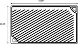 Lodge Reversible Cast Iron Grill/Griddle, 9.5 x 16.75 Inch Pre-Seasoned, Stove, Grill, or Campfire Use, Heavy-Duty, Black, Made in USA