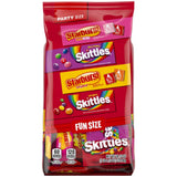 skittles original and starburst fun size chewy candy variety bag, party size, 20.13 oz bulk bag