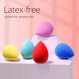 5-piece latex-free makeup sponge set for blending foundation, liquid, cream & powder, ultra-soft, vegan