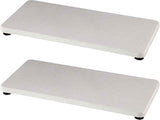 2 Pcs Water Absorbing Stone Trays, Kitchen/Bathroom Sink Soap Dish, Diatomite Tray Used for Hand Soap & Cosmetic Bottles in The Modern Home, 3.15" W x 8.7" L, White