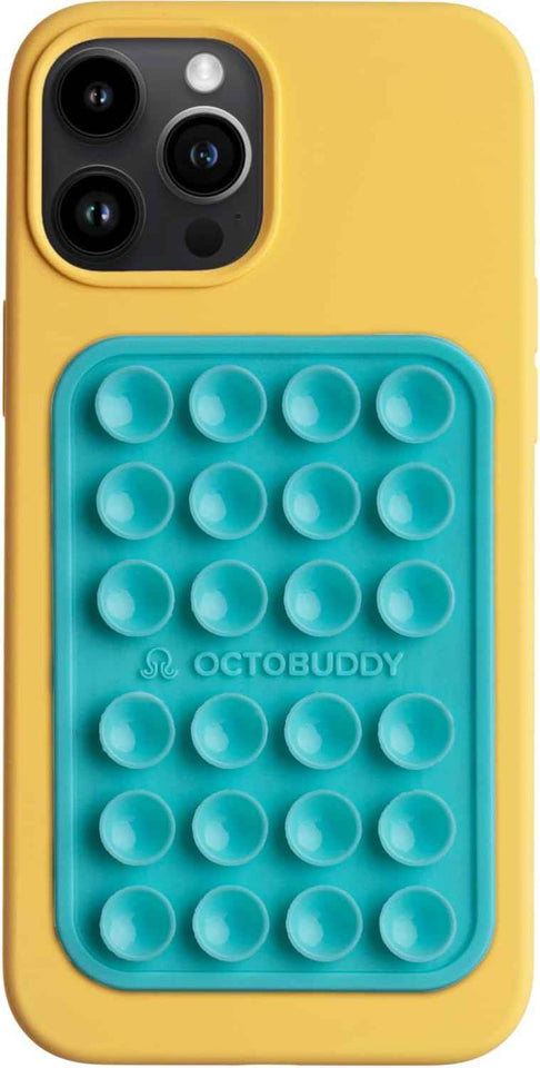 OCTOBUDDY Classic - Silicone Suction Phone Case Adhesive Mount - Hands-Free, Strong Grip Holder for Selfies and Videos - iPhone and Android Compatible - 2.25″ x 3.25″, Chalk Pink