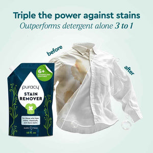 Puracy Natural Stain Remover, Unscented Laundry and Spot Cleaner for Clothes, Baby, and Kids