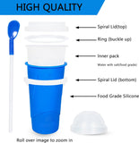 Color Land Slushy Cup, TIK TOK Slushie Maker Cup Frozen Magic Squeeze Cup, Ice Cream Maker Cup, Cool Stuff Trending Tiktok Items Homemade DIY Cool Gadgets with Lid & Straw (PINK)