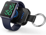 i.VALUX Portable Wireless Charger for Apple Watch Series 11/10/9/8/UItra/7/6/5/4/3/2/SE,Compact Magnetic iWatch Charger 1000mAh Extra Power Bank Smart Keychain Travel Accessories Father Birthday-Black
