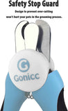 gonicc dog & cat nail clippers with safety guard and free nail file for professional pet grooming