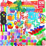 126-pack fidget toys for kids 8-12, sensory toys bulk autism autistic, classroom party favors