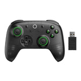 8bitdo ultimate 2c wireless controller for windows pc and android with 1000hz polling rate, hall effect joysticks and triggers, and remappable l4/r4 bumpers in green