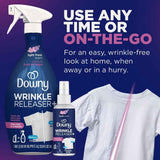 Downy Wrinkle Releaser Spray, Travel Size + 16.9 Oz Pack of 2, All-In-One Formula Removes Wrinkles, Static and Odors, Light Fresh Scent