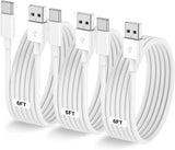 Car Carplay Cable for iPhone 17 16 15 Pro Plus Pro Max Air，3-Pack [3.3FT+3.3FT+6FT] USB A to USB C Cable for iPhone 17 16 15，for iPad Pro/Air/Mini，for Galaxy S25 S24，for MacBook Pro/Air and More