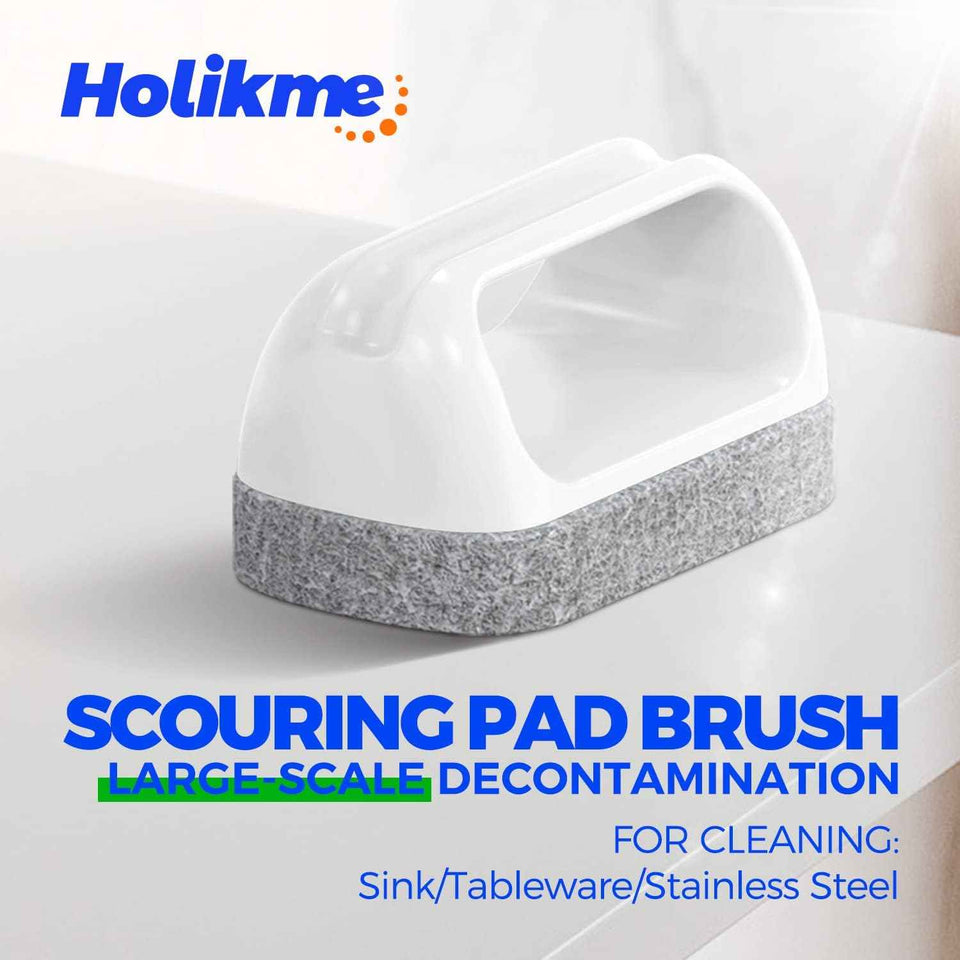 Holikme 7 Pack Deep Cleaning Brush Set with Scraper Tip for Pool Walls, Bathroom, Grout, Floor, Tub, Shower, and Kitchen Surface