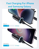anker 52.5w dual-port usb-c car charger with poweriq 3.0 for iphone and galaxy