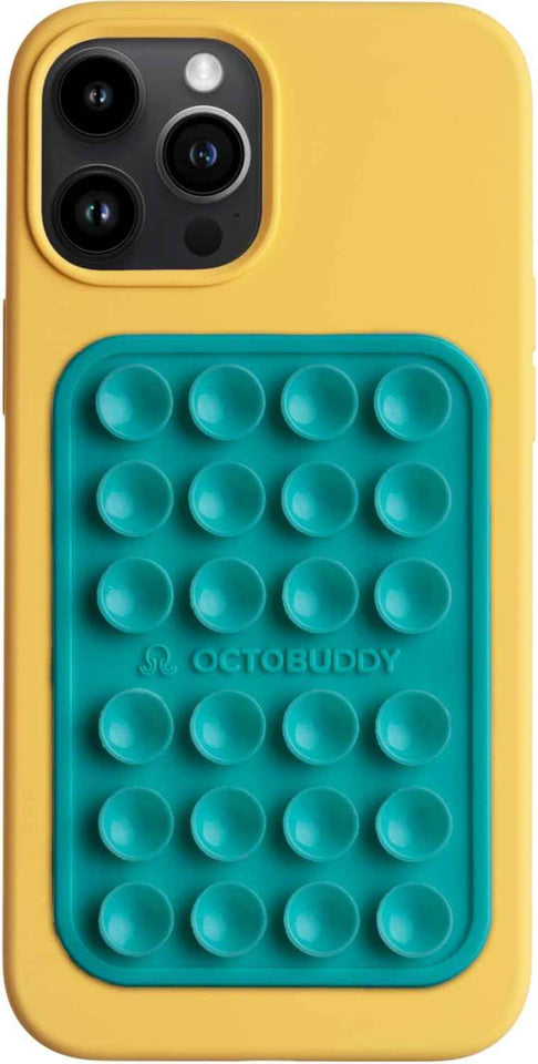 OCTOBUDDY Classic - Silicone Suction Phone Case Adhesive Mount - Hands-Free, Strong Grip Holder for Selfies and Videos - iPhone and Android Compatible - 2.25″ x 3.25″, Chalk Pink