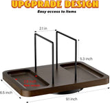 Rotating Metal Napkin Holder with Salt and Pepper Shakers Caddy