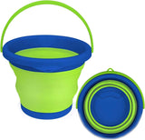 Collapsible Mop Bucket and Ice Bucket-5L(1.3 Gallon) Household Cleaning Silicone Dust Mops Bucket with no Wringer Set,Portable Bathroom Cleaning Supplies Bucket for Cleaning Caddy Spin Mops for Floor