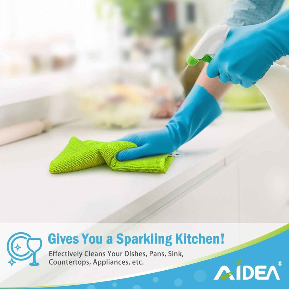 50-Piece AIDEA Microfiber Cleaning Cloths for Cars, Kitchen, Windows, and More