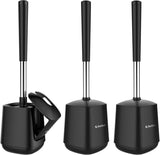 Setsail toilet brush and holder set, self-closing lid, long handle, easy cleaning, bathroom cleaning essentials