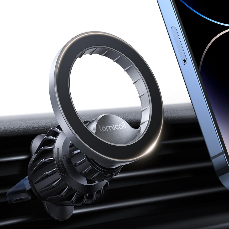 Lamicall for MagSafe Car Mount - [20 Super Magnets] Magnetic Car Phone Mount, Air Vent Phone Holder Car, Hands Free Cell Phone Holder Clip Car Accessories fit iPhone 17 16 15 14 13 Pro Plus Max - Rayz Mart