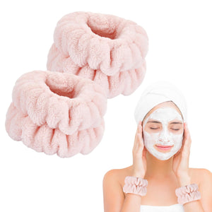 dorbetar microfiber wrist towels for washing face, soft coral fleece, breathable, fast drying
