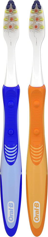 Oral-B Pulsar Expert Clean Battery Toothbrush, Medium, Tooth Brush Pack of 2, (Packaging may vary), Oral Care