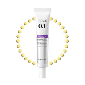 Anua Retinol 0.1 Caffeine Revitalizing Eye Cream, Lightweight Formula for Dark Circles & Puffiness, Hydrating for Sensitive Skin, Korean Skincare,1.05 fl oz