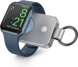 i.VALUX Portable Wireless Charger for Apple Watch Series 11/10/9/8/UItra/7/6/5/4/3/2/SE,Compact Magnetic iWatch Charger 1000mAh Extra Power Bank Smart Keychain Travel Accessories Father Birthday-Black