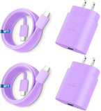 Super Fast Charger Type C, 25W USB C Wall Charger Fast Charging for Samsung Galaxy S25 Ultra/S25/S25+/S24+/S24 Ultra/S24/S24+/S23 Ultra/S22 Ultra/S21 with 10FT Long Android Type C Charger Cable 2Pack