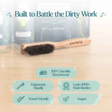 Puracy Laundry Stain Remover Brush - Vegan Bristles for Tough, Deep, and Aged Stain Elimination