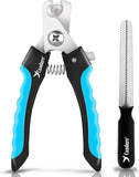 Candure Dog Nail Clippers and Trimmer with Safety Guard to Avoid Over-Cutting Toe Nails Professional Grooming Pet Nail Clipper with Nail File for Small Medium-Large Breeds