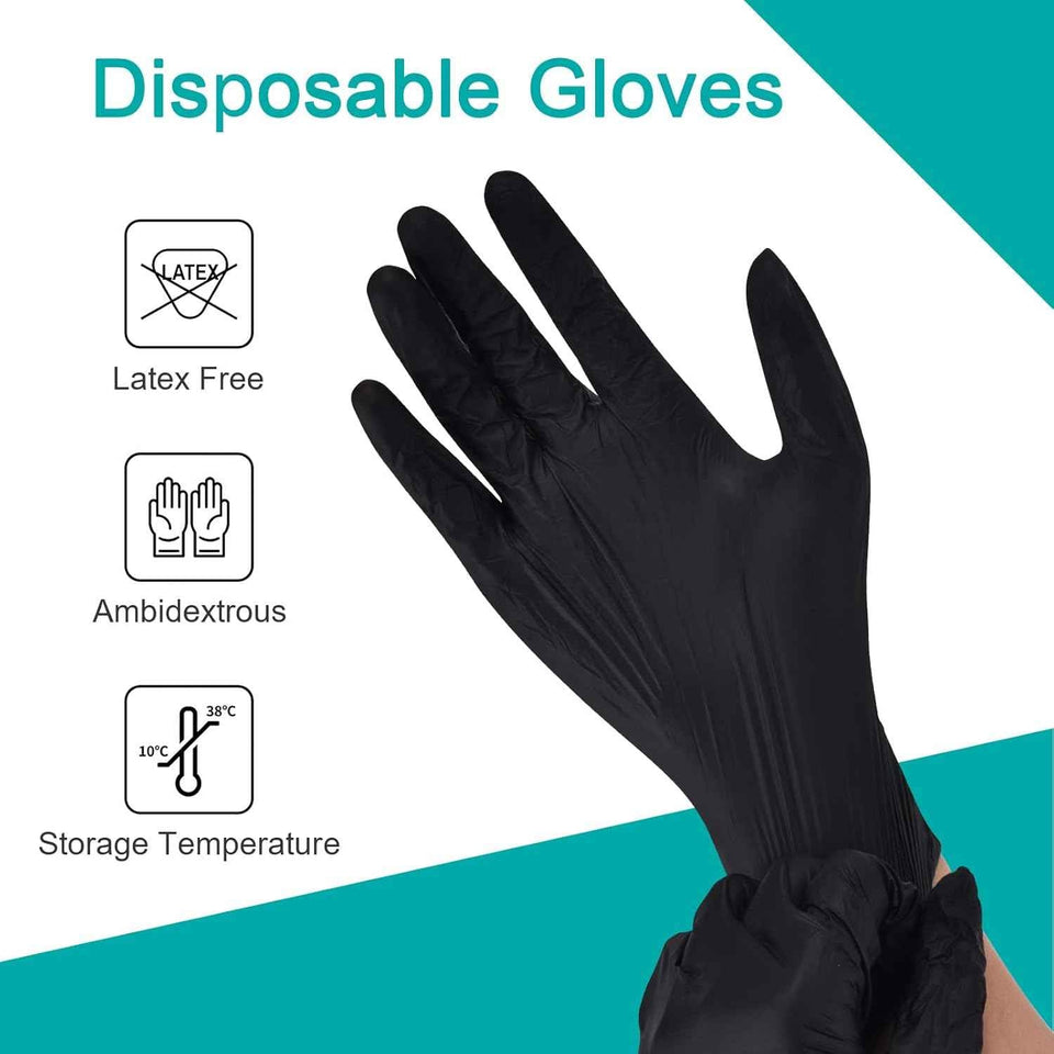 Schneider Latex-Free Vinyl Exam Gloves, 4 Mil Thick, for Medical, Cooking, Cleaning, and Food Prep
