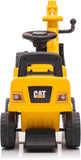 CAT licensed excavator push car for toddlers with rotating bucket and storage