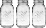 Ball Wide Mouth Glass Mason Jars with Lids and Bands, Used for Canning, Pickling, Juice, Jam, Jelly, Quart Size 32 Ounce (Pack of 2)