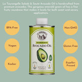 La Tourangelle 16.9 Fl Oz all-natural avocado oil for salads, fruit, fish, or vegetables with buttery flavor