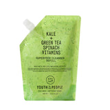 Youth To The People Superfood Facial Cleanser - Kale + Green Tea Daily Face Wash, Gently Removes Makeup, SPF, and Oils, Soothing Antioxidants for Glowing Skin, pH Balance, Clean Pores, Refillable