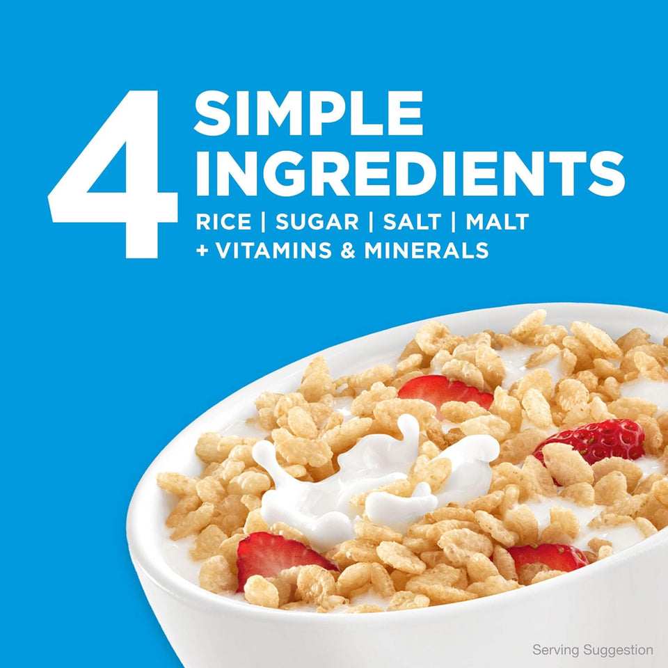 Kellogg's Original Rice Krispies Cold Breakfast Cereal, Giant Size, 24oz Box, 8 Vitamins and Minerals