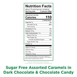 russell stover sugar free assorted caramels in chocolate, 15.3 oz. bag, made with stevia extract, no added sugar