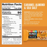 KIND Minis Snack Bars, Dark Chocolate, Caramel, Nuts & Sea Salt, Gluten Free, 20 Count, 0.7 OZ, Variety Pack