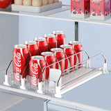 Drink Organizer for Fridge,Self Pushing Fridge Drink Organizer,Automatic Drink Dispenser for Fridge-Holds up to 25 Cans
