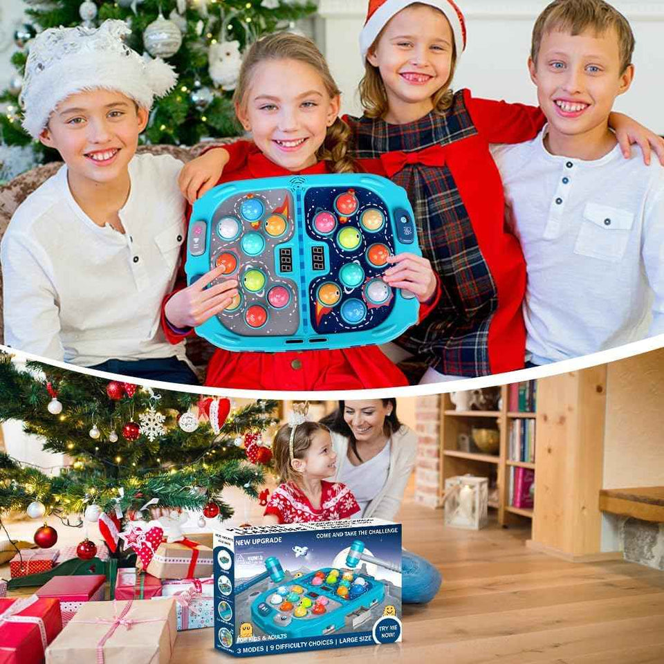 whack game mole for toddlers with sound and light, interactive educational toy for 3-12 year old boys and girls
