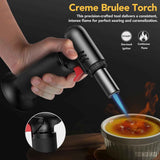 Sondiko Butane Torch Lighter with Fuel Gauge, Refillable Soldering Torch with Adjustable Flame for Welding, Resin Art, Industrial(Butane Gas Not Included)