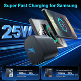 25w super fast charger type c compatible with samsung galaxy s series, 10ft long android type c cable 2pack