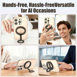 Magnetic Phone Ring for MagSafe Grip Super Magnet Compatible with iPhone 17 Pro Max Plus and More, Grey
