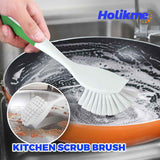holikme 6-pack kitchen cleaning brush set eco-friendly green durable nylon bristles