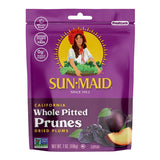 Sun-Maid California sun-dried whole pitted prunes, 4-pack, 7oz resealable bags, dried plums snack